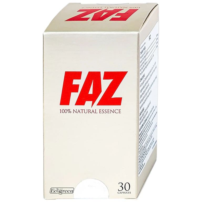Viên uống FAZ Ecogreen hỗ trợ giảm cholesterol toàn phần, giảm LDL-c (30 viên)