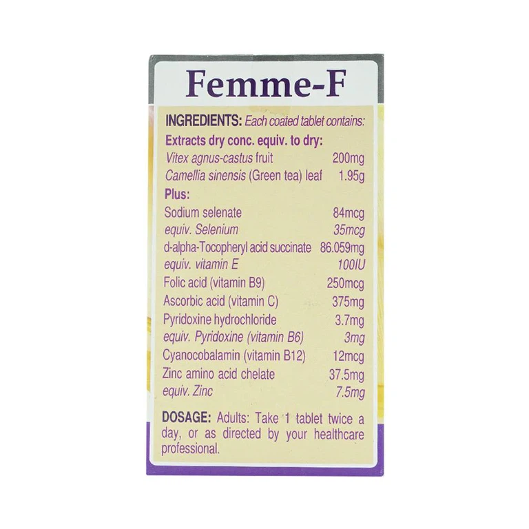 Viên uống Femme-F AusBioMed bổ sung vitamin, khoáng chất, hỗ trợ sức khỏe sinh sản cho phụ nữ (60 viên)