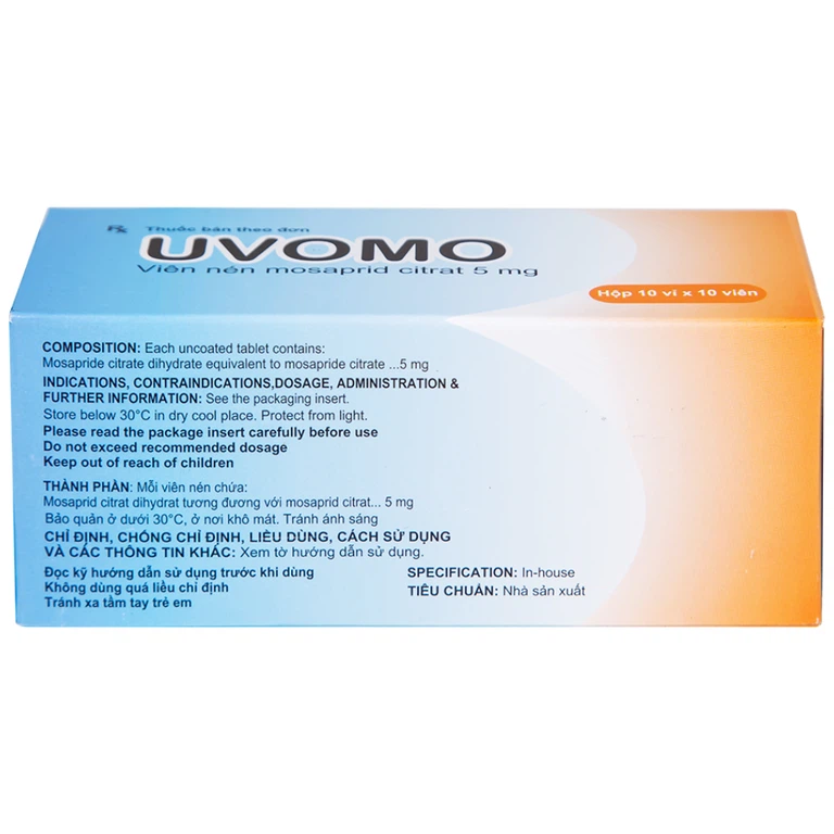 Thuốc Uvomo Saga điều trị rối loạn tiêu hóa (10 vỉ x 10 viên)