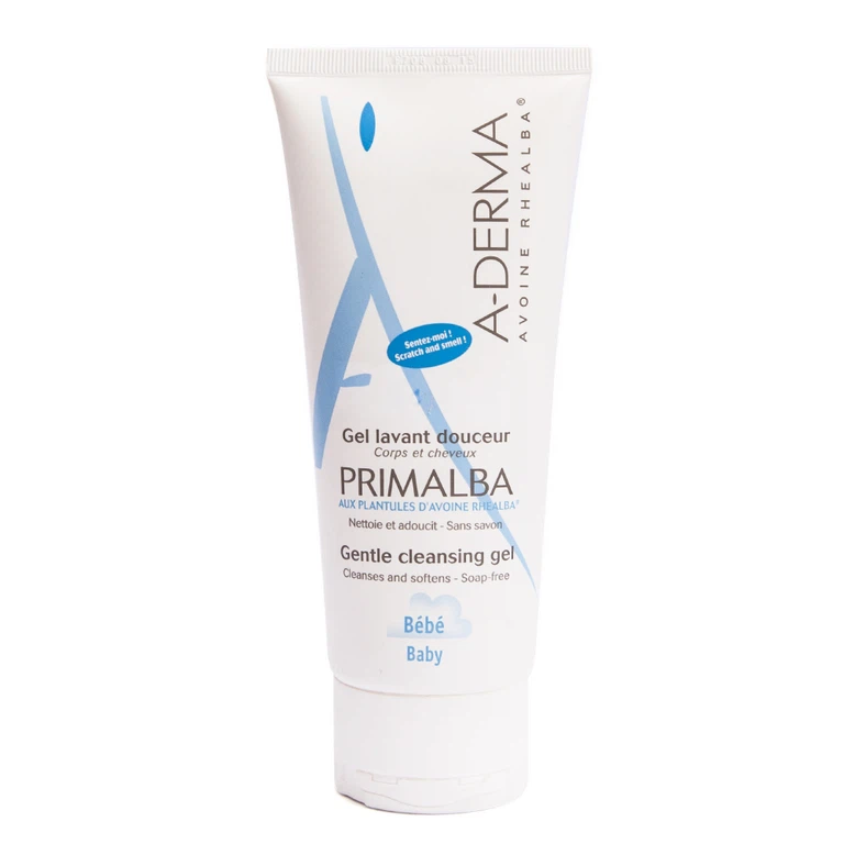 Gel tắm A-Derma Primalba Gentle Cleansing Gel sạch tóc và toàn thân dành cho bé (200ml)