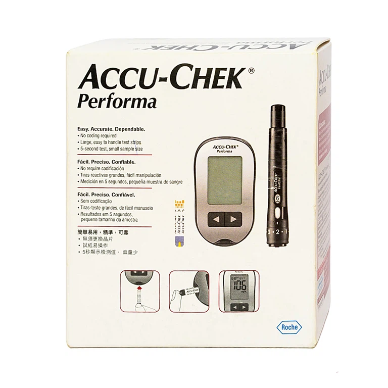 Bộ sản phẩm Máy đo đường huyết cầm tay Accu-Chek Performa