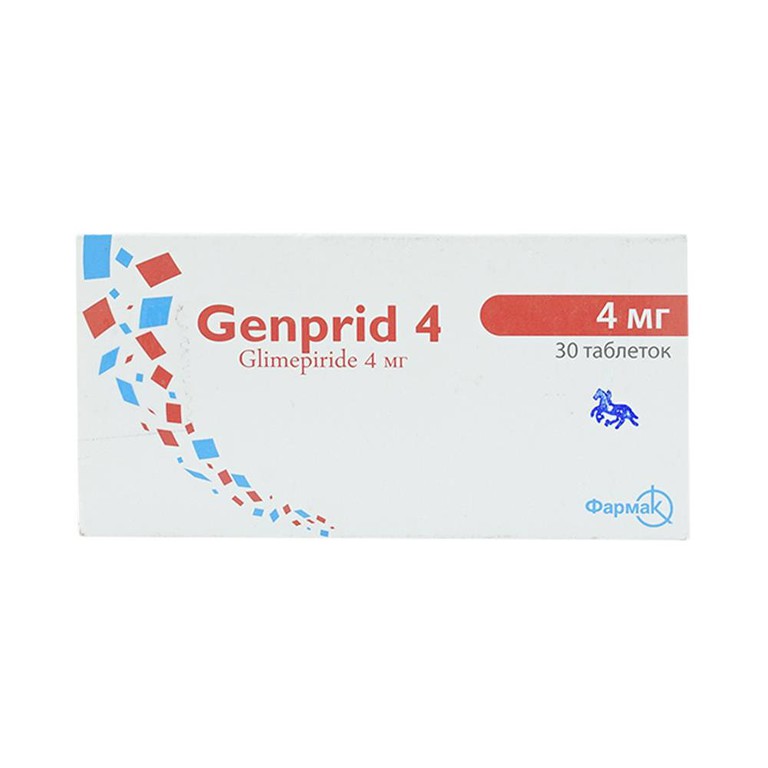 Thuốc Genprid 4 Farmak điều trị đái tháo đường típ 2 (3 vỉ x 10 viên)