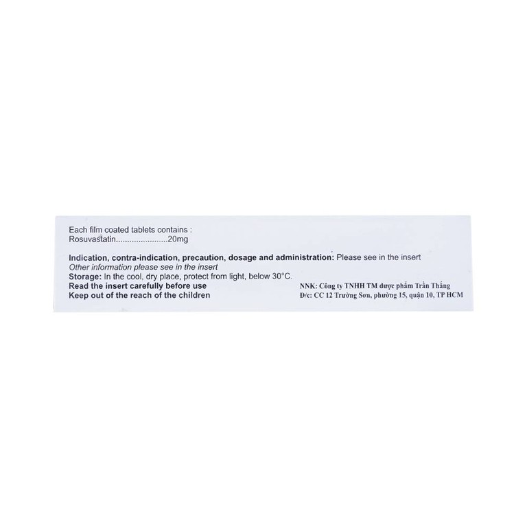Thuốc Bonzacim 20 Celogen Pharma giảm cholesterol toàn phần (3 vỉ x 10 viên)