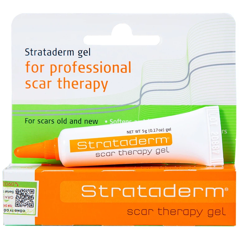 Gel Strataderm hỗ trợ điều trị sẹo lồi, sẹo xấu, sẹo lâu năm (5g)
