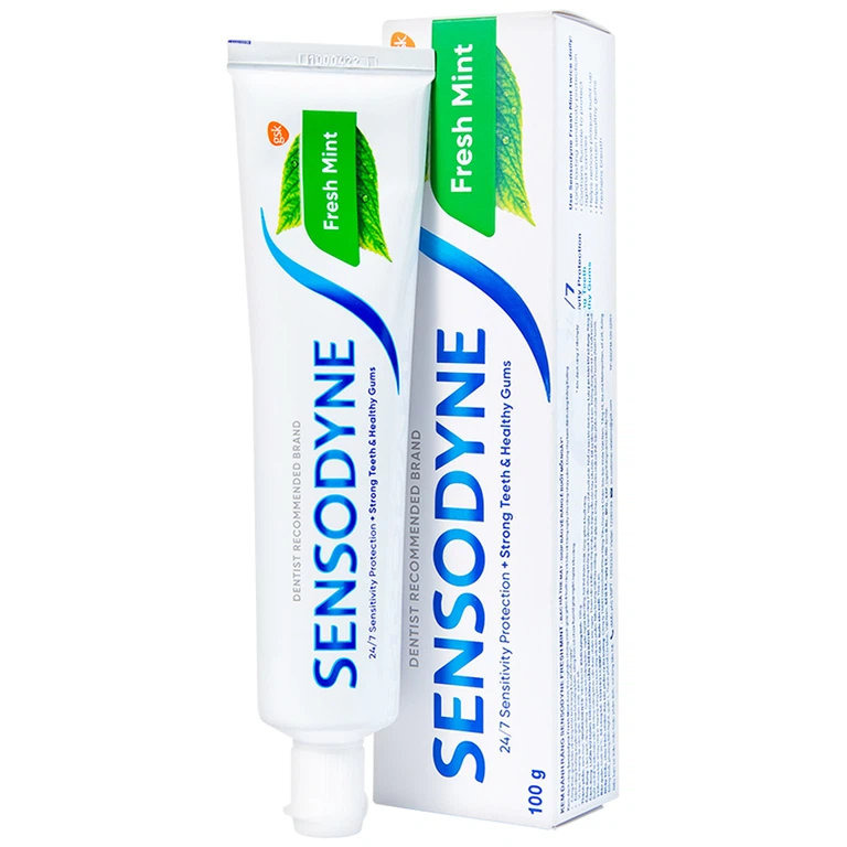 Kem đánh răng Sensodyne Fresh Mint bạc hà the mát, bảo vệ răng ê buốt mỗi ngày (100g)
