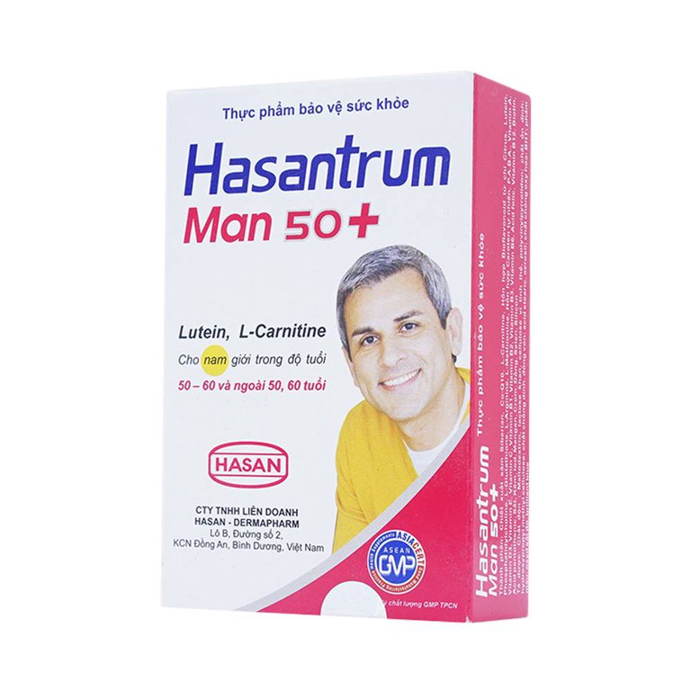 Viên uống Hasantrum Man 50+ tăng cường sức khỏe tổng thể và miễn dịch (3 vỉ x 12 viên)