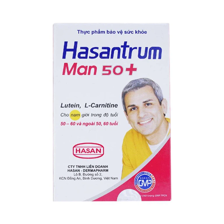 Viên uống Hasantrum Man 50+ tăng cường sức khỏe tổng thể và miễn dịch (3 vỉ x 12 viên)