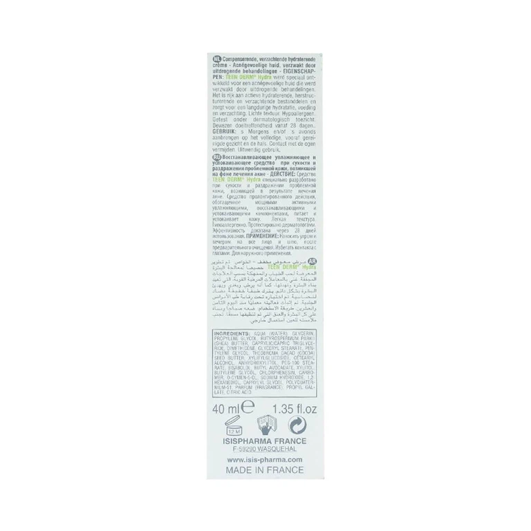 Kem Isis Pharma TeenDerm Hydra giúp dưỡng ẩm, giảm nhờn (40ml)