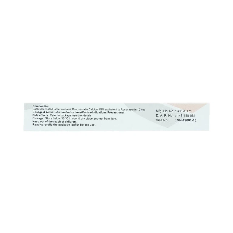 Thuốc Ruvastin 10mg Aristopharma giảm sự gia tăng cholesterol toàn phần (20 viên)