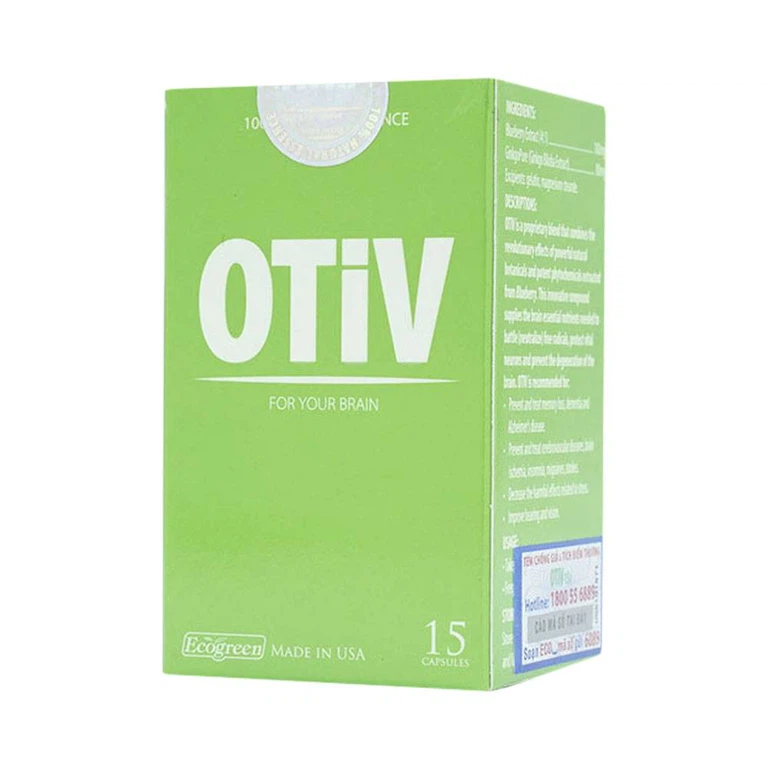 Viên uống OTiV Ecogreen giúp tăng cường dưỡng chất cho não (15 viên)