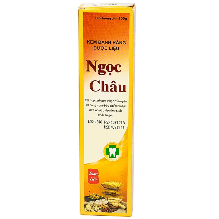 Kem đánh răng dược liệu Ngọc Châu bảo vệ lợi, chắc răng, làm bền thành mạch, chống tụt lợi, chảy máu chân răng (100g)