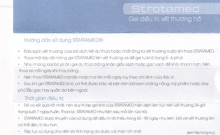 Gel Stratamed điều trị vết thương hở (5g)