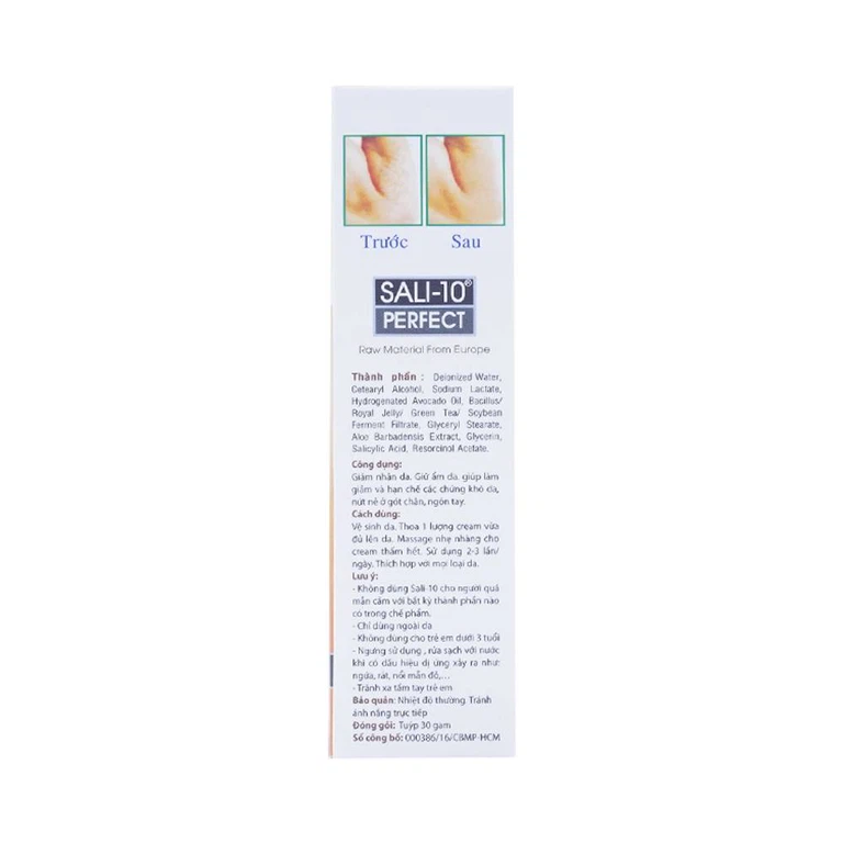 Kem Sali-10 Perfect Foot And Hand Cream giảm nhăn da, giữ ẩm da, giảm khô da, nứt nẻ ở gót chân, ngón tay (30g)