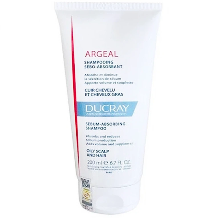 Dầu gội Ducray Argeal Shampoo dạng kem giúp tóc hết nhờn, hết bết dính và xẹp tóc (200ml)