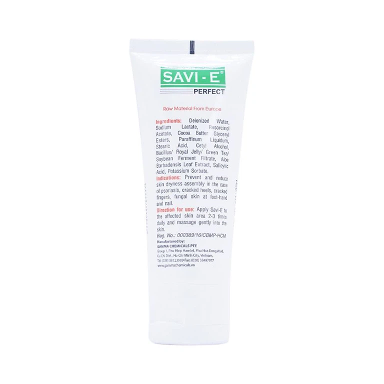 Kem bôi da Savi - E Perfect 50g Gamma giảm các chứng khô da, nứt nẻ ở gót chân, ngón tay