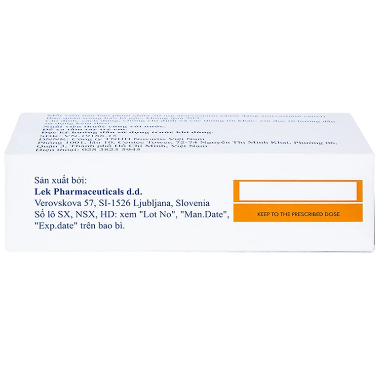 Thuốc Rotacor 20mg Sandoz điều trị tăng cholesterol toàn phần (3 vỉ x 10 viên)