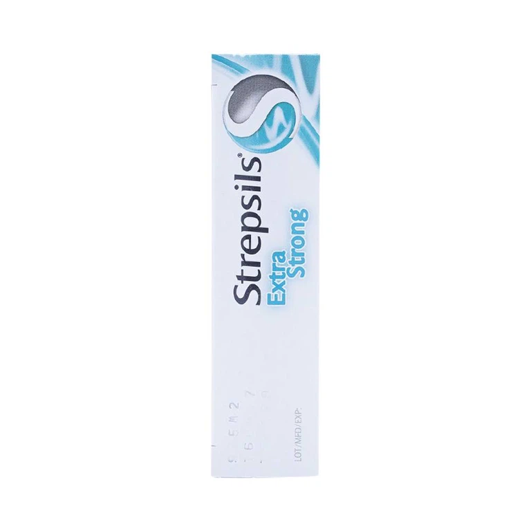 Viên ngậm Strepsils Extra Strong Reckitt Benckiser kháng khuẩn để làm giảm đau họng (2 vỉ x 12 viên)