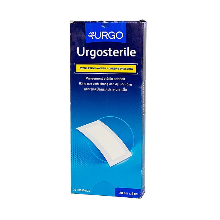 Băng gạc y tế vô trùng Urgosterile size 30cm x 9cm băng các vết thương khâu, vết trầy xước, vết cắt (20 miếng)