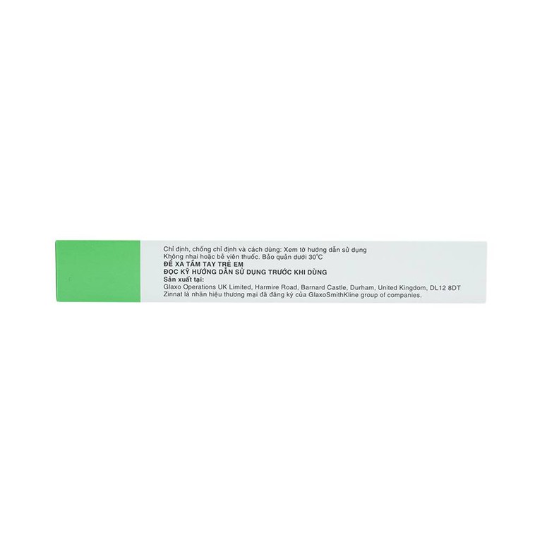 Thuốc Zinnat tablets 125mg GSK điều trị các chứng nhiễm khuẩn (1 vỉ x 10 viên)
