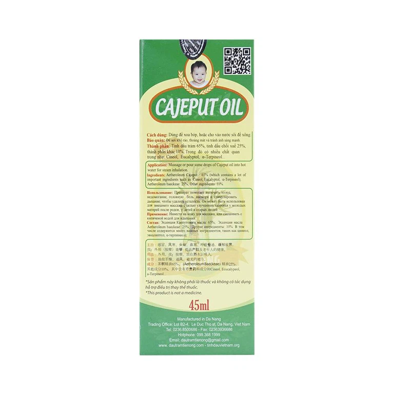 Dầu tràm Tiên Ông phòng và trị cảm mạo, phong hàn, nhức đầu, sổ mũi (45ml)