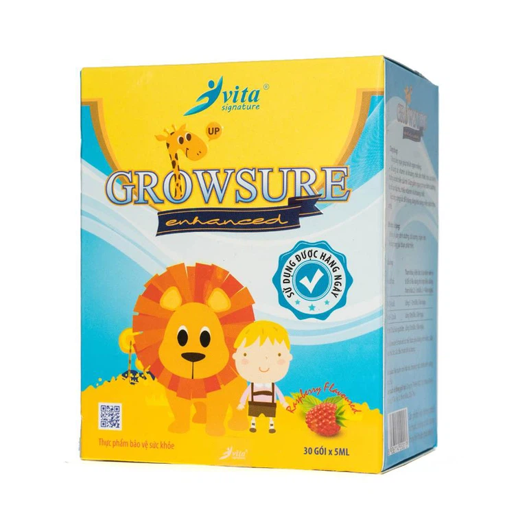 Siro Growsure ADC hỗ trợ ăn ngon, bổ sung các vitamin và khoáng chất (30 gói x 5ml)