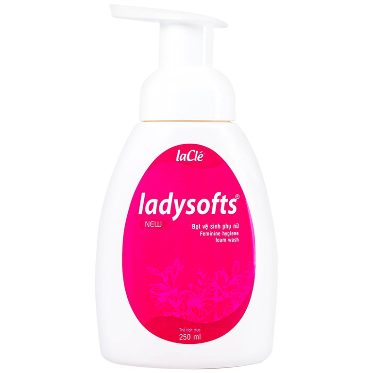 Bọt vệ sinh phụ nữ Ladysoft Feminine Hygiene laCle Hồng hỗ trợ sạch vùng kín và duy trì độ pH tự nhiên (250ml)