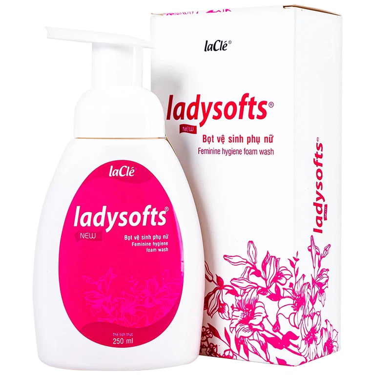 Bọt vệ sinh phụ nữ Ladysoft Feminine Hygiene laCle Hồng hỗ trợ sạch vùng kín và duy trì độ pH tự nhiên (250ml)