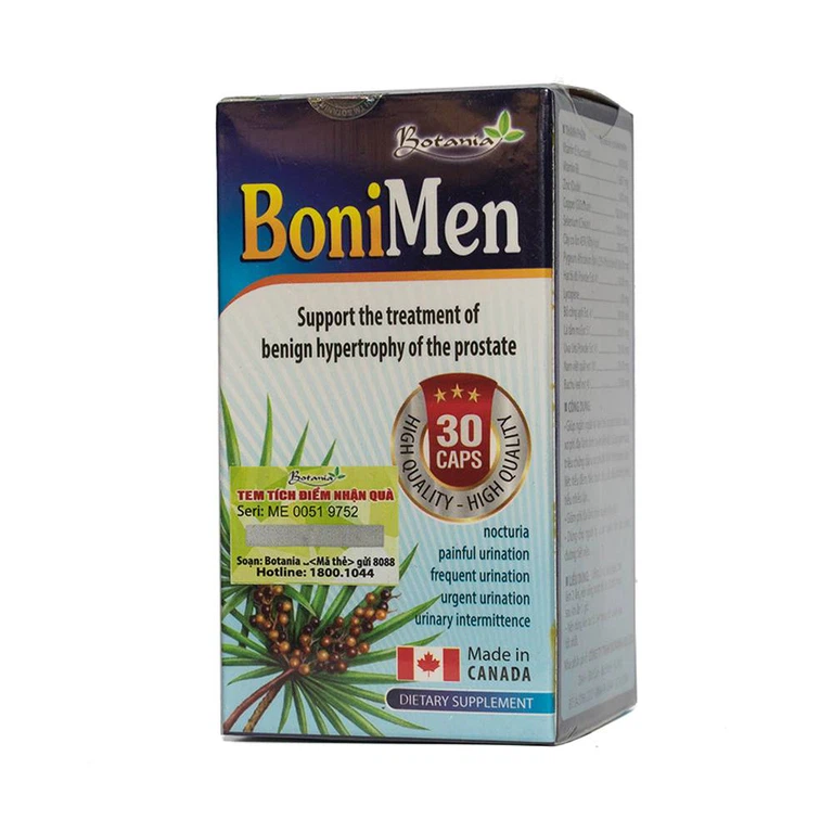 Viên uống BoniMen Botania điều trị bệnh phì đại tuyến tiền liệt (30 viên)