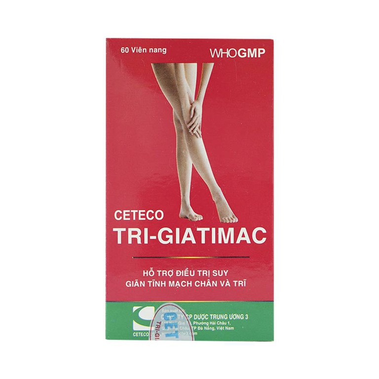 Viên uống Ceteco Tri-Giatimac TW3 hỗ trợ điều trị suy giãn tĩnh mạch chân và trĩ (60 viên)