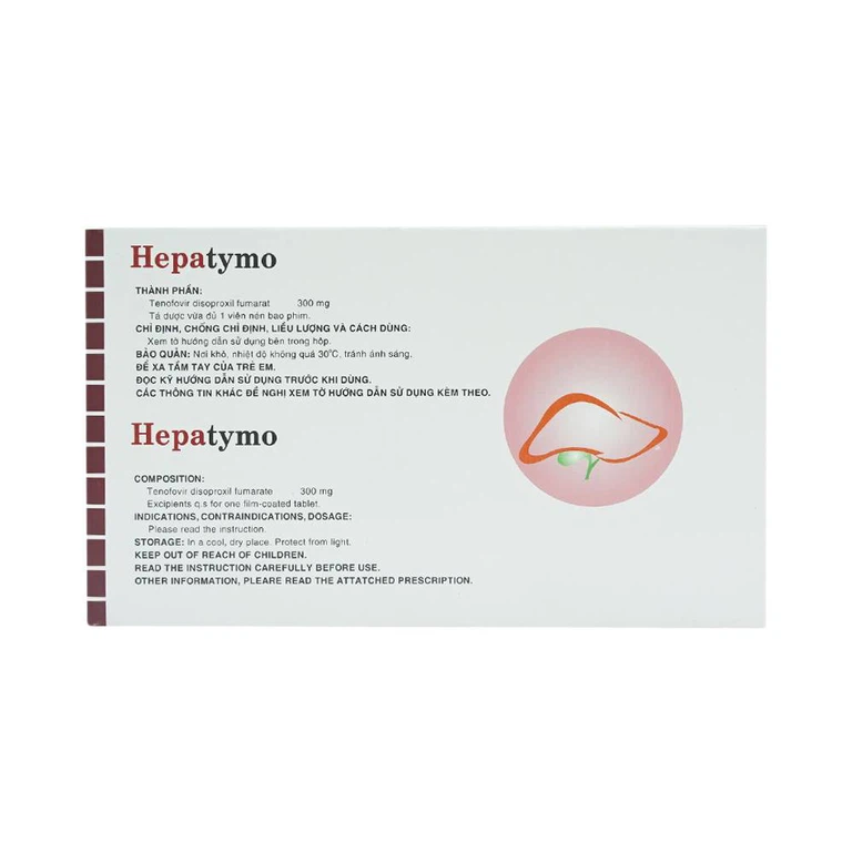 Thuốc Hepatymo 300mg điều trị viêm gan siêu B mạn tính (3 vỉ x 10 viên)