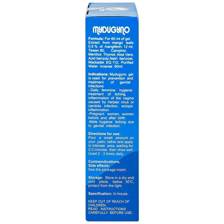 Gel vệ sinh phụ nữ Mydugyno Nature kháng khuẩn, kháng nấm, kháng virus (120ml) 