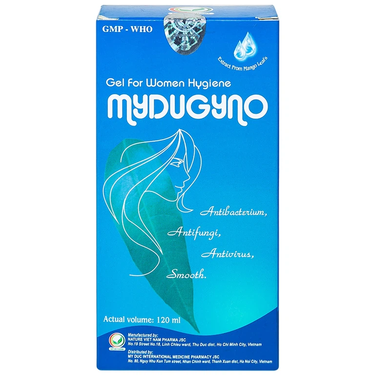 Gel vệ sinh phụ nữ Mydugyno Nature kháng khuẩn, kháng nấm, kháng virus (120ml) 