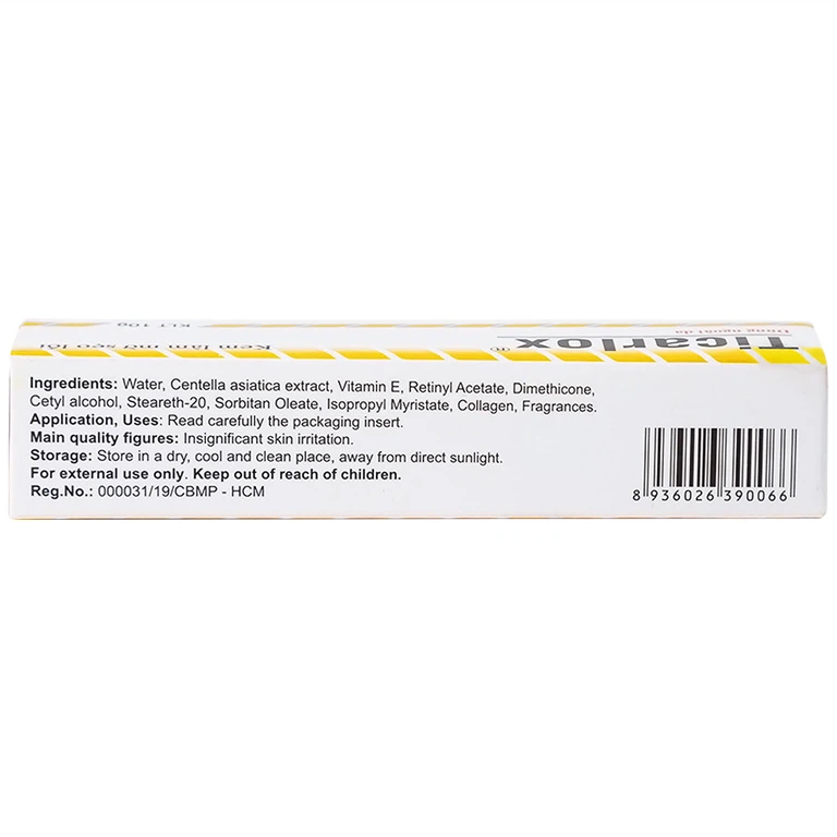 Kem bôi Ticarlox làm mờ và làm phẳng sẹo lồi (10g)