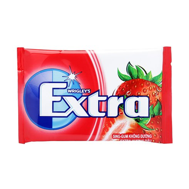 Kẹo sing-gum không đường Extra hương Dâu ngăn ngừa sâu răng, làm thơm miệng, mát họng