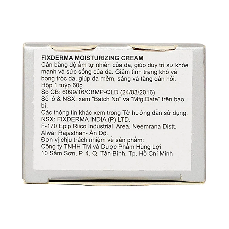 Kem Fixderma Moisturizing Cream cân bằng độ ẩm cho da, giảm khô và bong tróc da (60g)