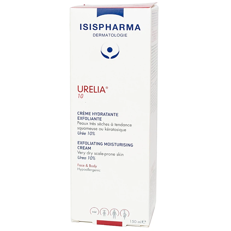 Kem Isis Pharma Urelia 10 dưỡng ẩm, giảm khô da, làm mềm da (150ml)