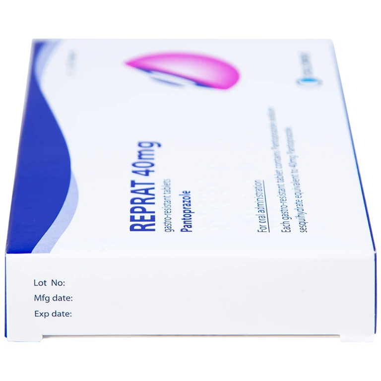 Thuốc Reprat 40mg Delorbis điều trị trào ngược dạ dày, thực quản (2 vỉ x 10 viên)