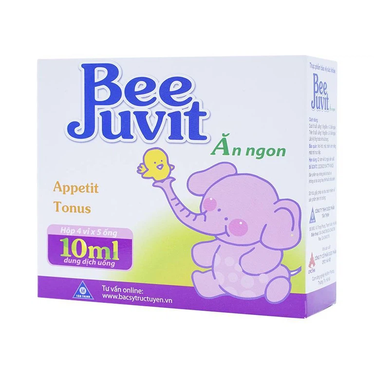 Dung dịch uống Bee Juvit hỗ trợ tăng cường tiêu hóa, ăn ngon miệng (4 vỉ x 5 ống x 10ml)