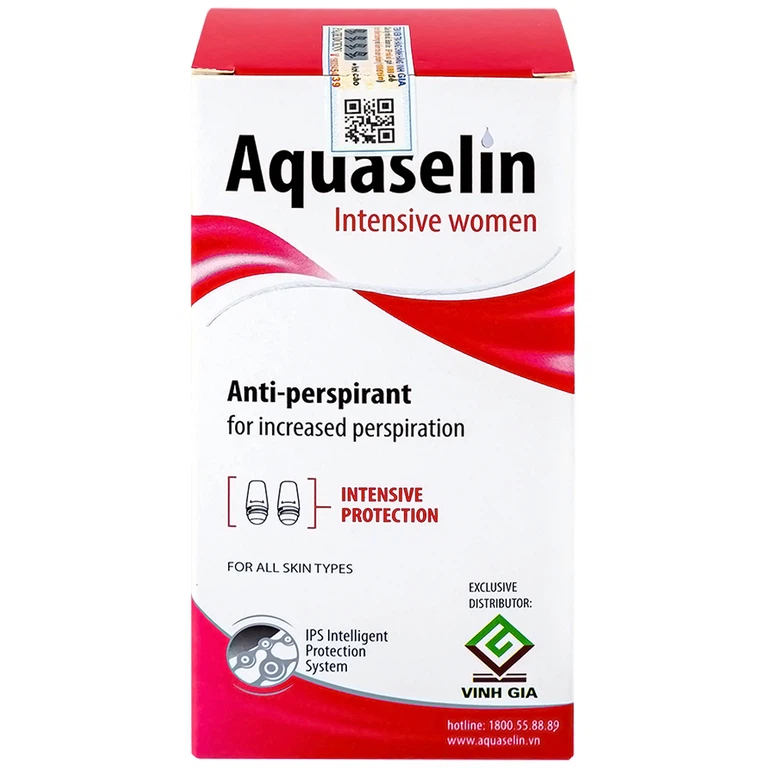 Lăn khử mùi Aquaselin Insensitive Women dùng cho vùng nách không nhạy cảm dành cho nữ, giảm mồ hôi (50ml)