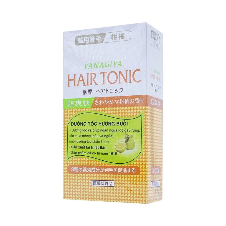Dưỡng tóc Yanagiya Hair Tonic hương bưởi ngăn ngừa tóc gãy rụng, thưa mỏng và gàu (240ml)