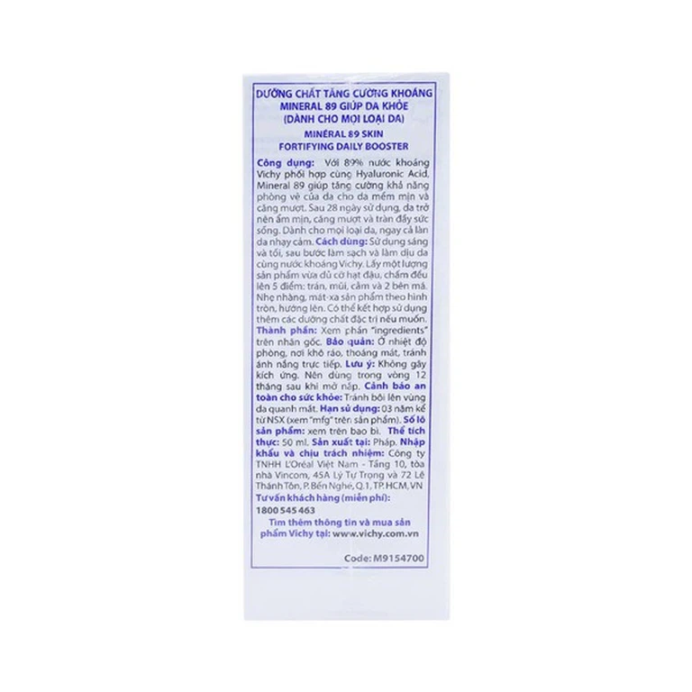 Dưỡng chất tăng cường khoáng Mineral 89 giúp da khỏe dành cho mọi loại da (50ml)