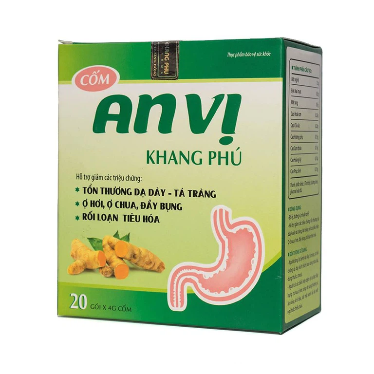 Cốm An Vị Khang Phú hỗ trợ giảm tổn thương dạ dày - tá tràng, ợ hơi, ợ chua (20 gói)