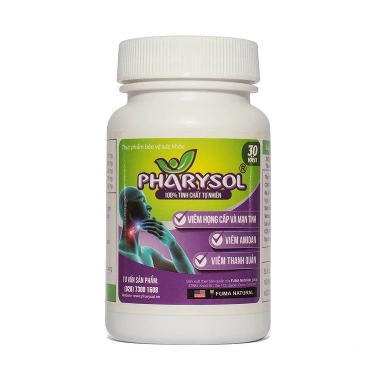 Viên uống Pharysol Fuma hỗ trợ điều trị viêm thanh quản, viêm họng (30 viên)
