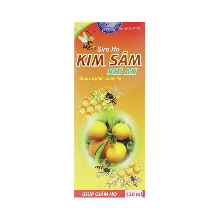 Siro Ho Kim Sâm Khí An Medistar giúp bổ phối, giảm rát họng (120ml)