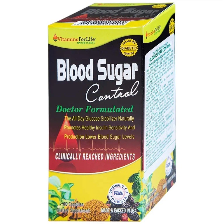 Viên uống Blood Sugar Control Vitamins For Life hỗ trợ ổn định đường huyết (60 viên)