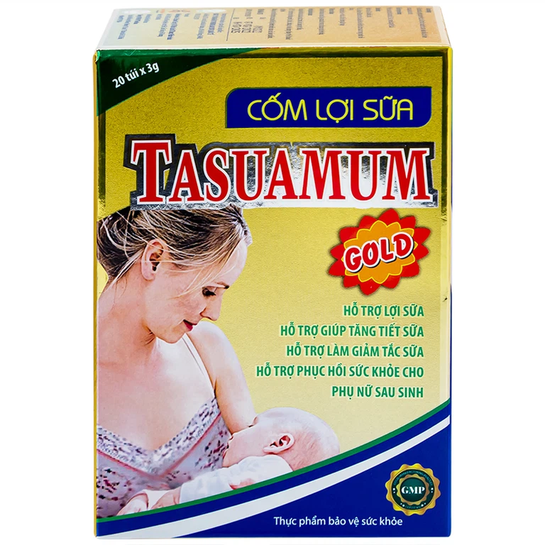 Cốm Lợi Sữa Tasuamum Hadu Pharma hỗ trợ lợi sữa, giúp tăng tiết sữa (20 túi)