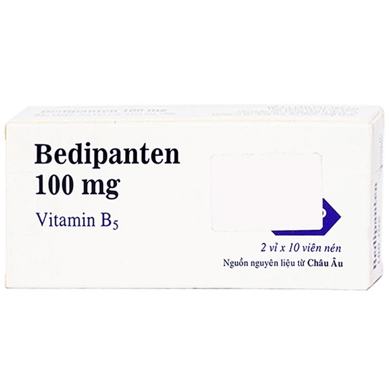 Viên uống Bedipanten 100mg Mediphar bổ sung vitamin B5 cho cơ thể (2 vỉ x 10 viên)