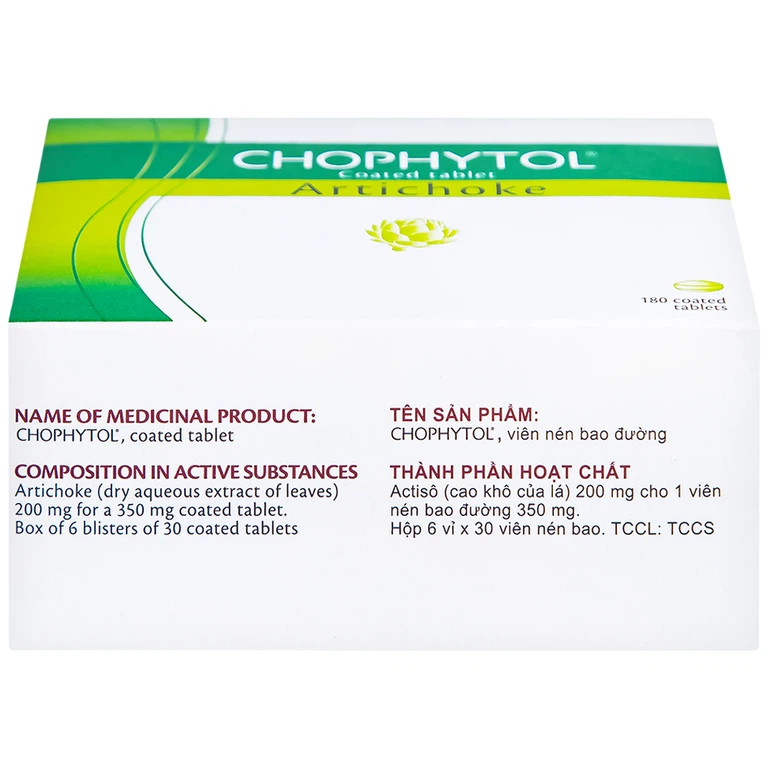 Thuốc Chophytol Phyto thông mật, lợi mật (6 vỉ x 30 viên)