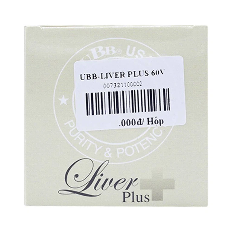 Viên uống Liver Plus UBB tăng cường chức năng gan, bảo vệ tế bào gan (60 viên) 