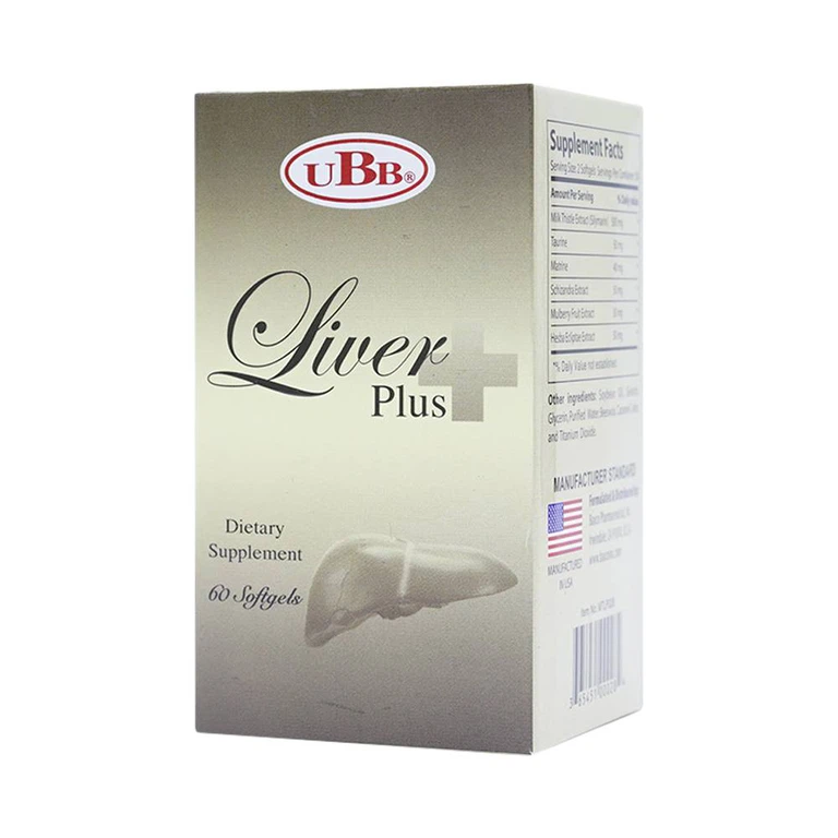 Viên uống Liver Plus UBB tăng cường chức năng gan, bảo vệ tế bào gan (60 viên) 